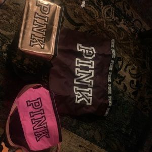 Pink lunch bags and totes